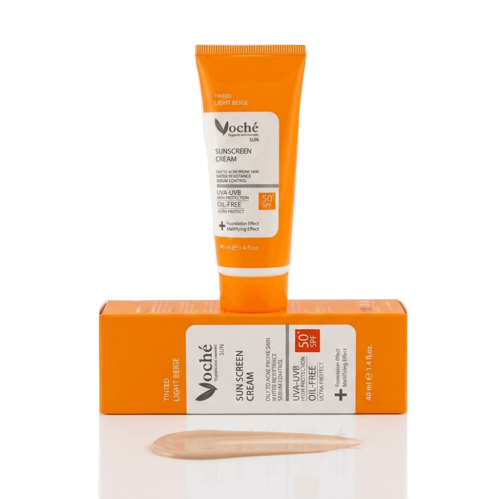 کرم ضدآفتاب رنگی پوست چرب وچه – بژ طبیعی SPF50