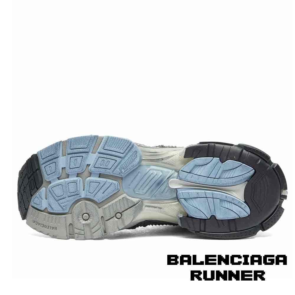 کفش کتونی بالنسیاگا رانر خاکستری طوسی آبی Balenciaga Runner Grey/Navy/Light Blue — تصویر ۲