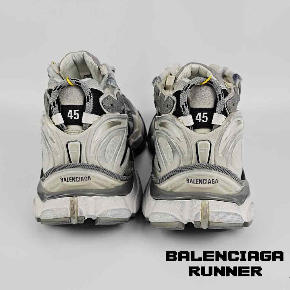 کفش کتونی بالنسیاگا رانر خاکستری مشکی Balenciaga Runner Grey lace-up — تصویر ۵