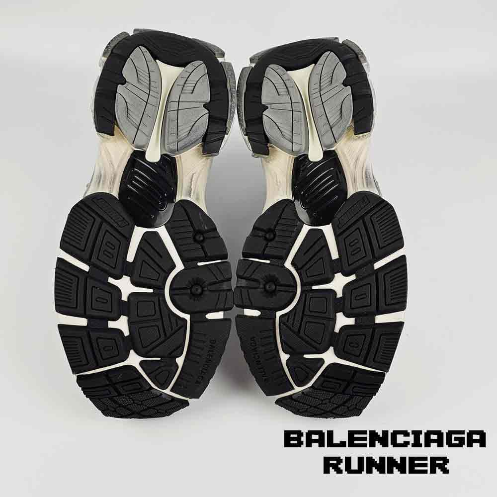 کفش کتونی بالنسیاگا رانر خاکستری مشکی Balenciaga Runner Grey lace-up — تصویر ۴