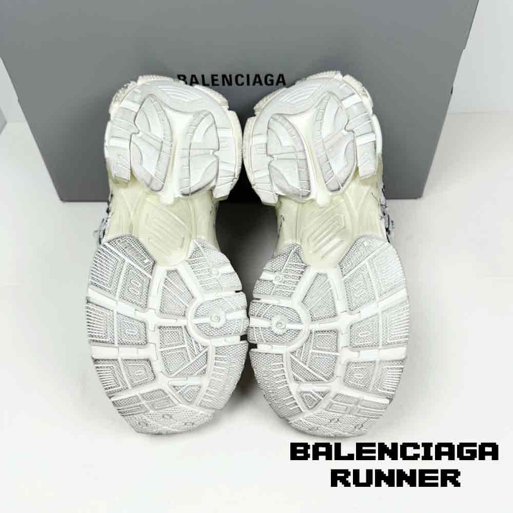 کفش کتونی بالنسیاگا رانر گرافیتی سفید Balenciaga Runner Graffiti White Black — تصویر ۴