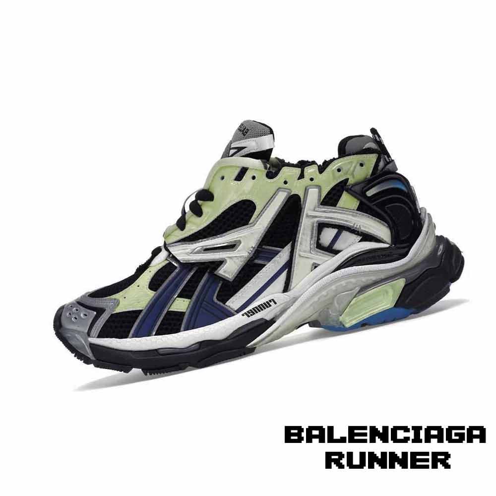 کفش کتونی بالنسیاگا رانر مشکی سبز آبی Balenciaga Runner Black Blue Green