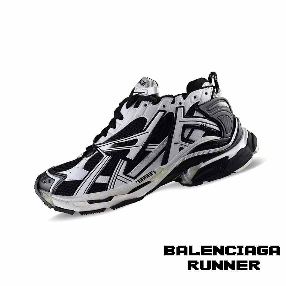 کفش کتونی بالنسیاگا رانر سفید مشکی Balenciaga Runner Black and White