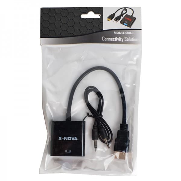 کابل تبدیل HDMI به VGA + کابل صدا AUX ایکس نوا (X-NOVA) مدل X860