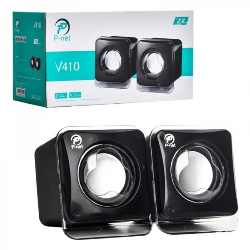 اسپیکر لپ تاپی پی‌نت مدل V-410 | اسپیکر USB P-NET V410