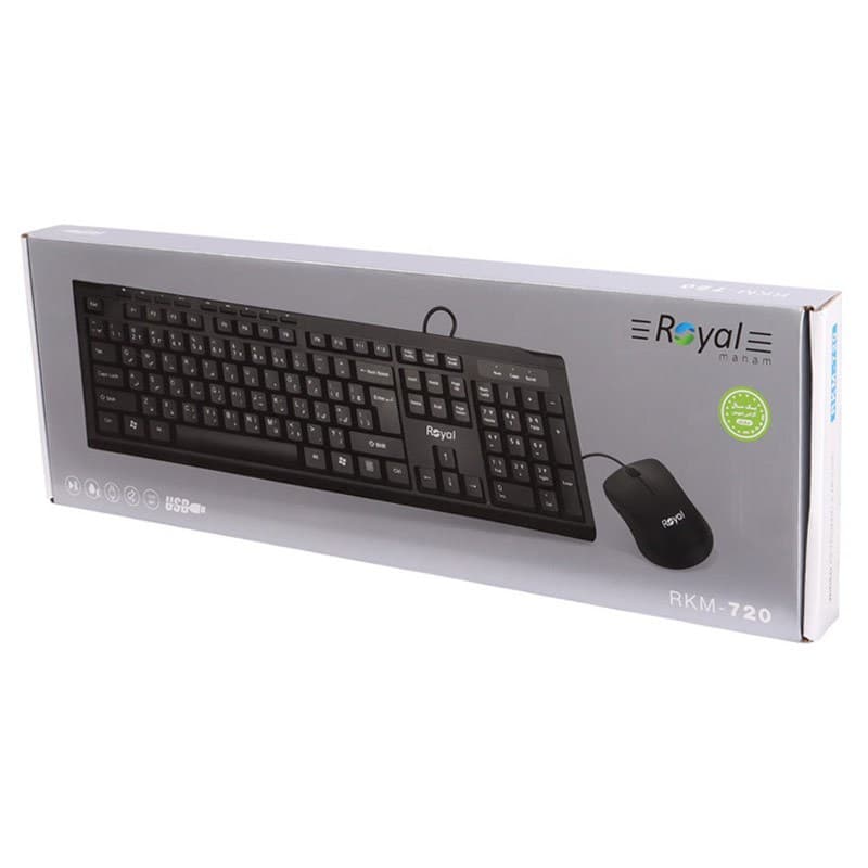 کیبورد و موس سیمدار رویال RKM-720