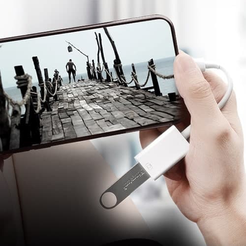 مبدل USB به لایتنینگ مدل GL-118 ( اپل OTG) — تصویر ۳