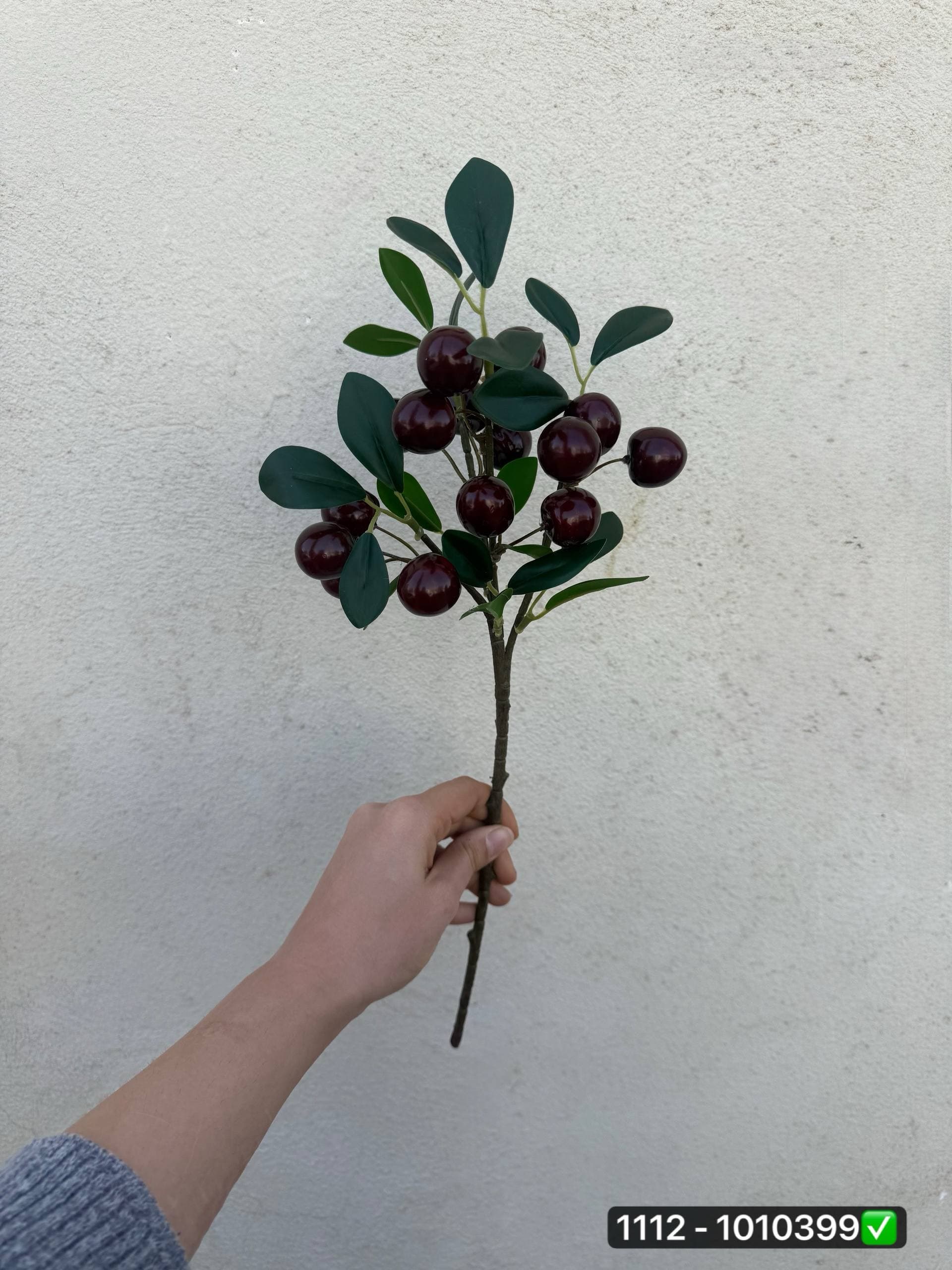 شاخه گیلاس برگ لمسی ۴ بازو