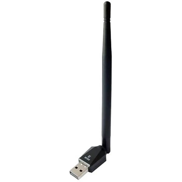 کارت شبکه USB بی سیم انزو مدل EW-95 | دانگل وای فای 2.4GHz آنتن‌دار