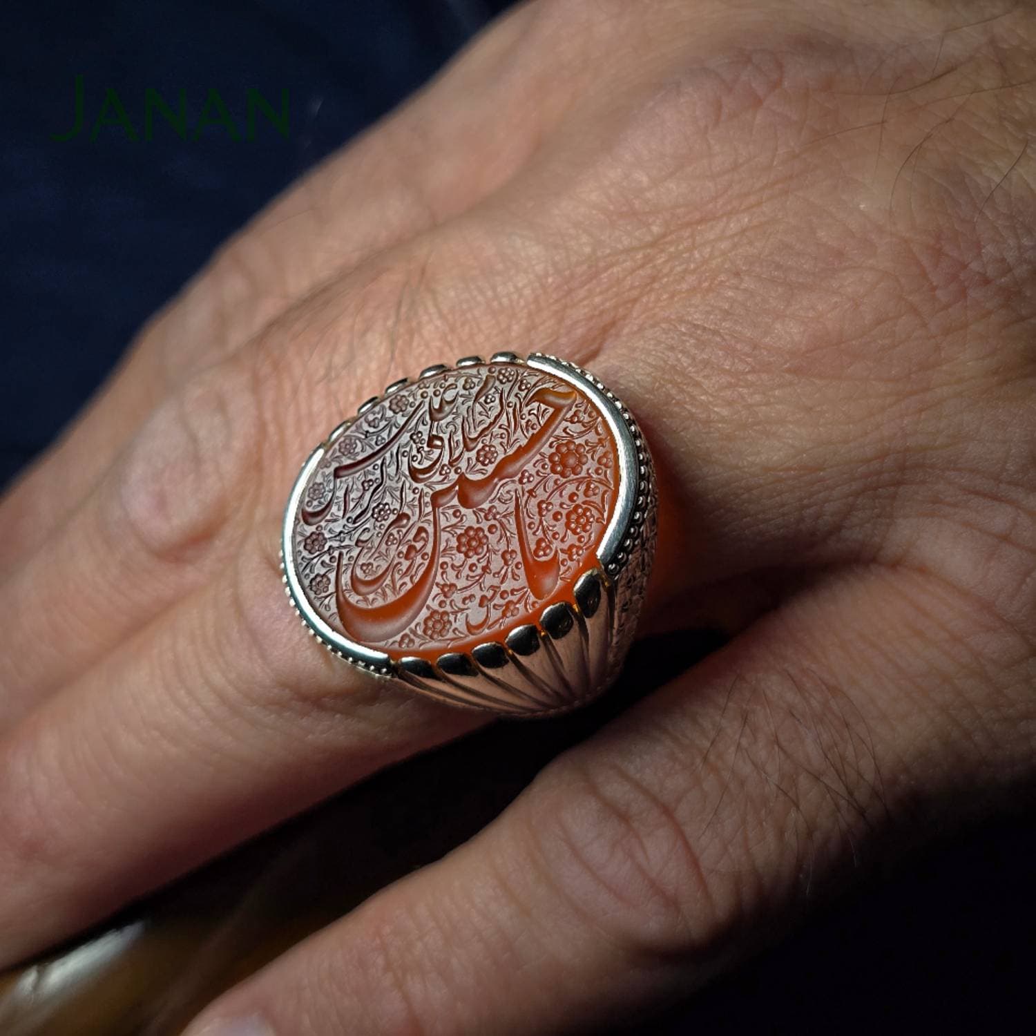 انگشتر عقیق یاحسین ع