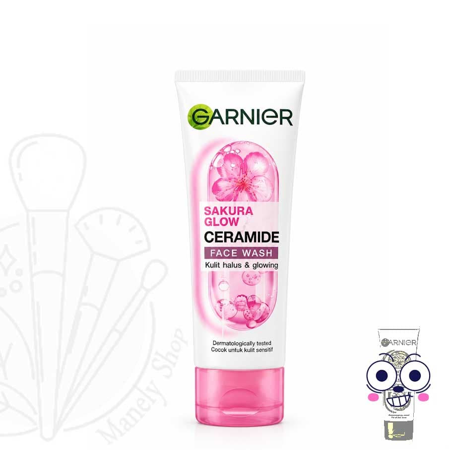 فوم شستشوی روشن و نرم کننده پوست سرامید و شکوفه گیلاس گارنیر (اصل) تاریخ جدید GARNIER Ceramid Face Wash — تصویر ۲