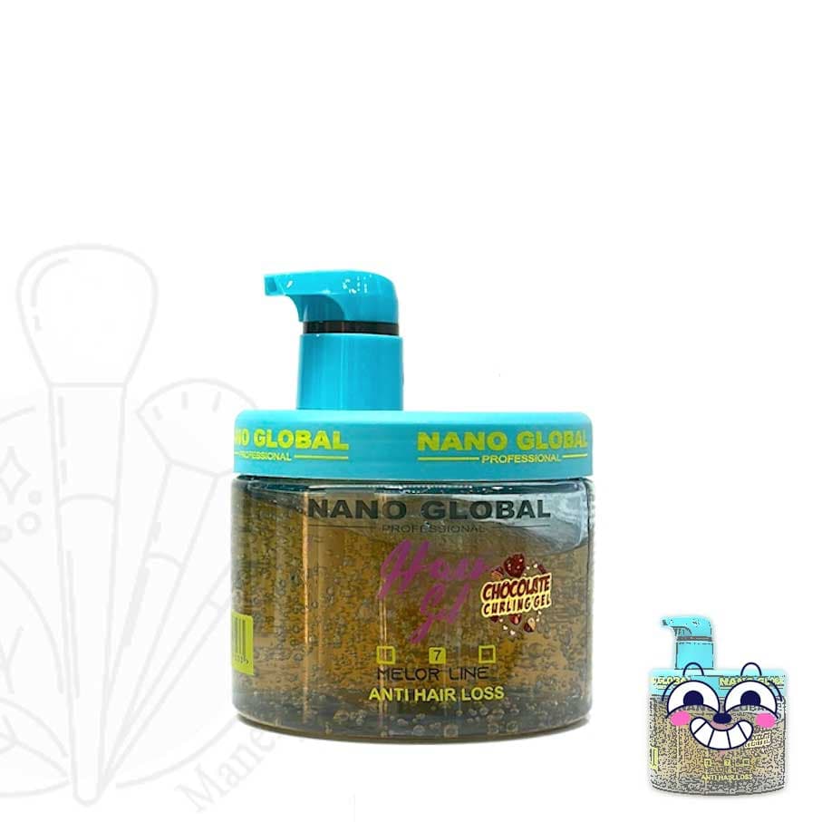 .ژل خیس آبی اکتیواتور دار و ضدریزش و حالت دهنده نانو گلوبال موی فر و مجعد اصل (فرمولاسیون برزیل پکینگ ایران) تاریخ جدید Nano Global Hair Gel
