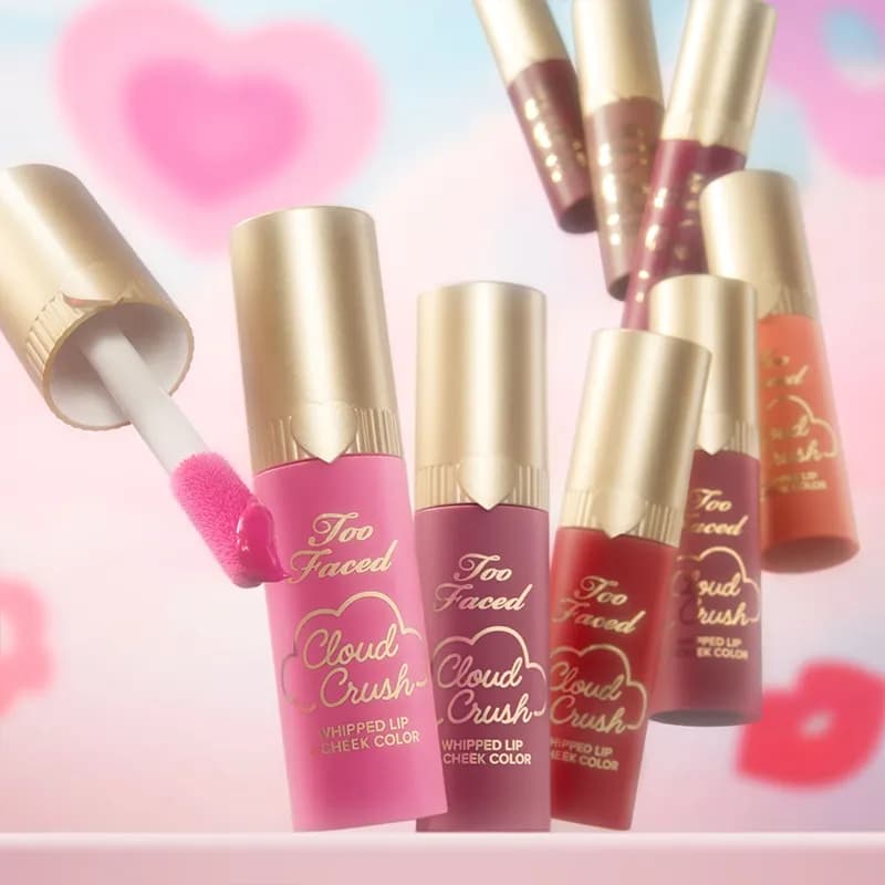 رژگونه و رژ لب مایع کلود کراش توفیسد TooFaced — تصویر ۵