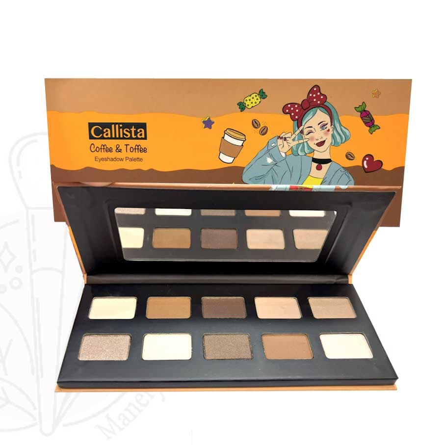 پالت سایه چشم 10 تایی مدل کافی اند تافی کالیستا (ساخت ایران) تاریخ جدید Callista Coffee and Toffee Eyeshadow