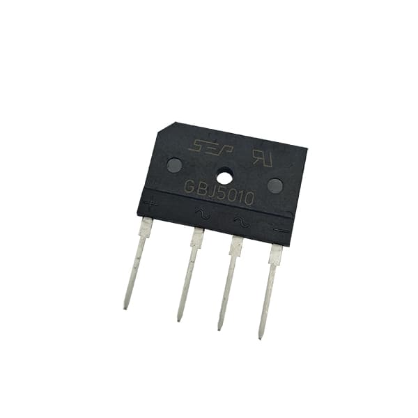 پل دیود 50A-1000V تخت شانه ای GBJ5010