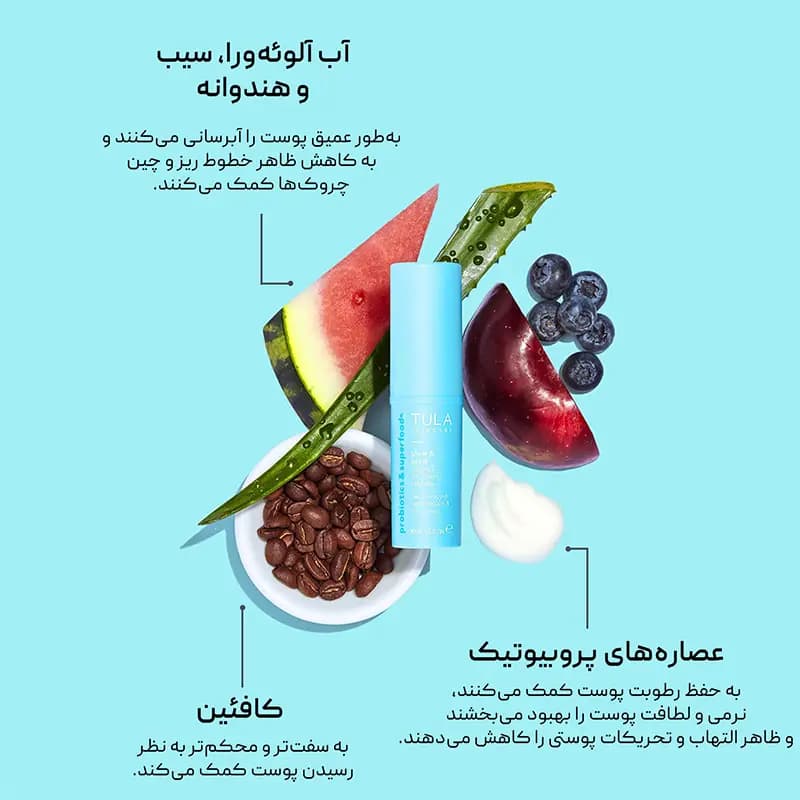بالم دور چشم خنک‌کننده ‌و روشن‌کننده تولا Tula Skincare — تصویر ۴