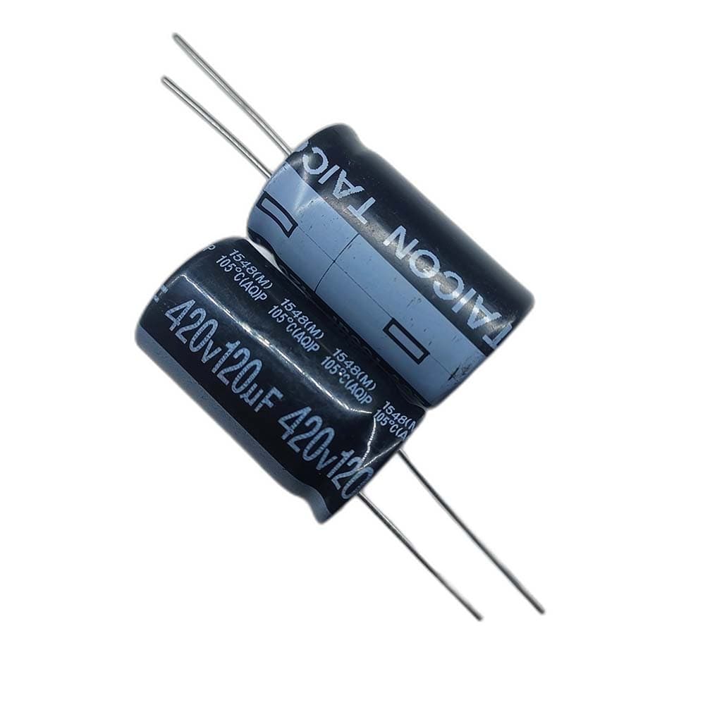 خازن الکترولیتی 120uF / 420V مارک TAICON mix