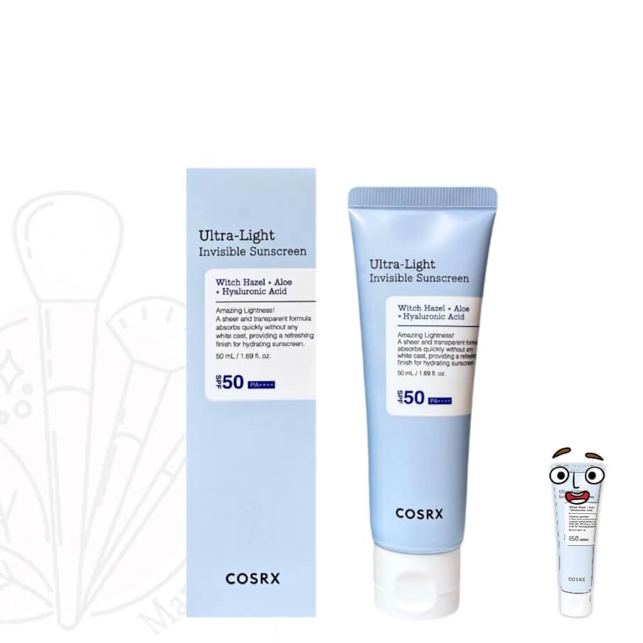 ضدآفتاب آبرسان اولترا لایت بی رنگ هیالورونیک اسید SPF50 کوزارکس (محصول کره جنوبی) تاریخ جدید COSRX Ultra Light invisible Sunscreen