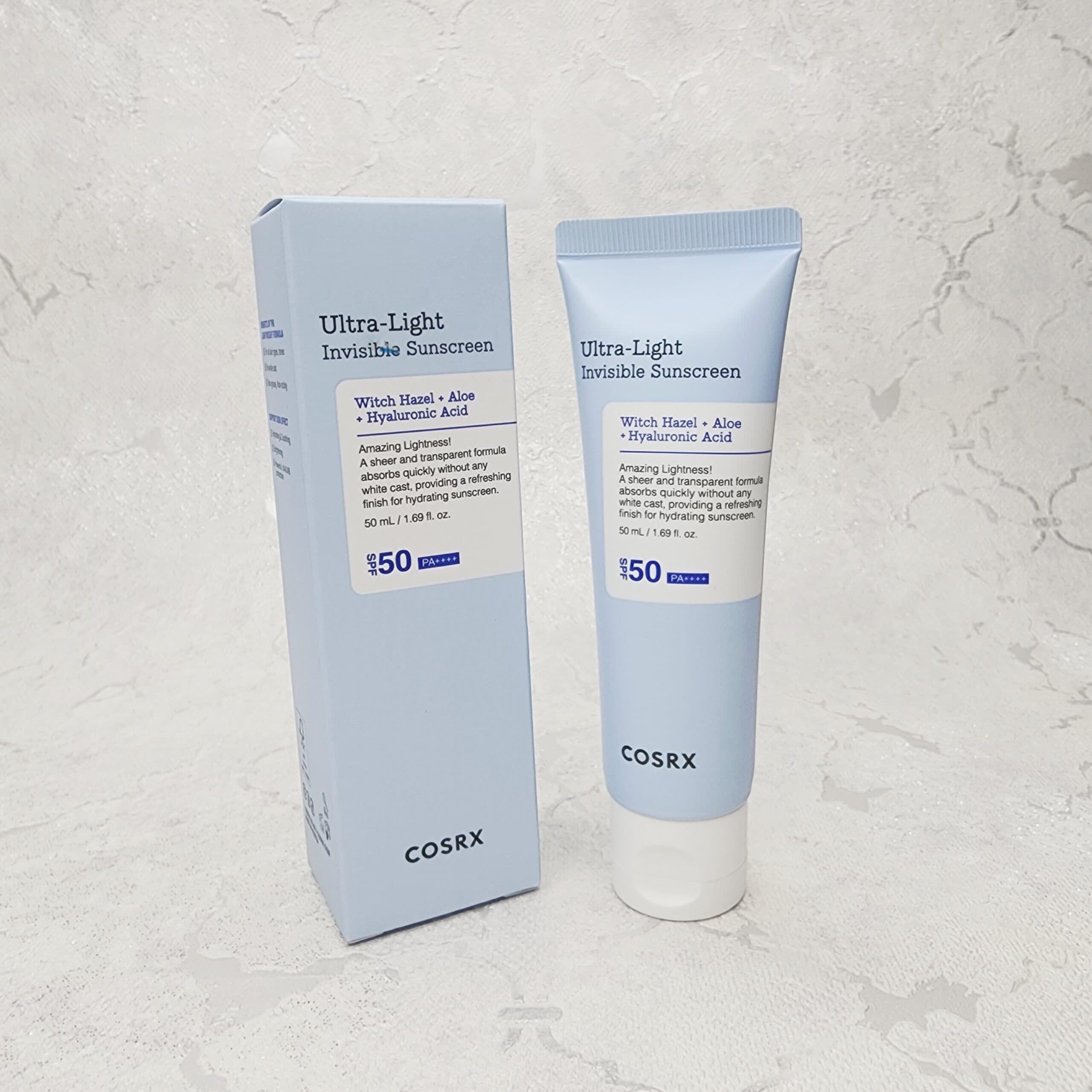 ضدآفتاب آبرسان اولترا لایت بی رنگ هیالورونیک اسید SPF50 کوزارکس (محصول کره جنوبی) تاریخ جدید COSRX Ultra Light invisible Sunscreen — تصویر ۴
