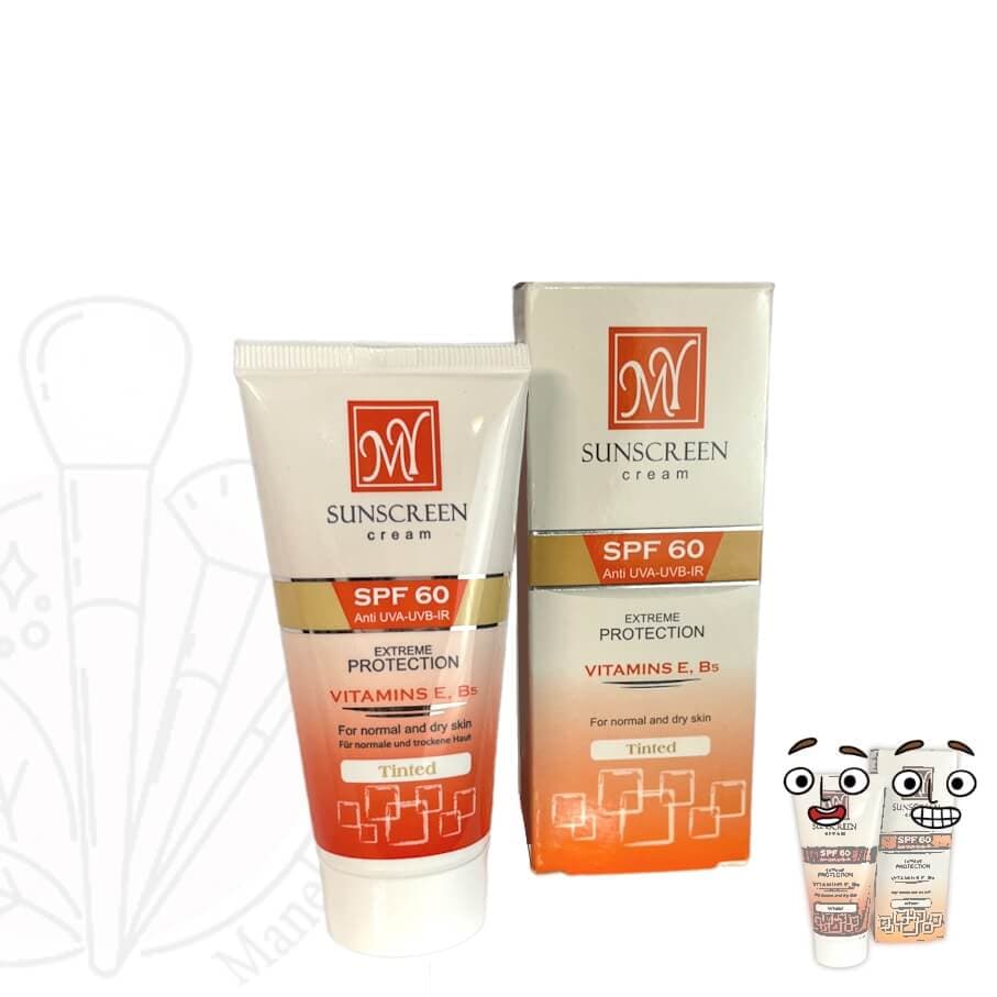 ضدافتاب مای تیوپی رنگی SPF60 مدل کرم پودری (ساخت ایران) تاریخ جدید My sunscreen cream spf60 tinted