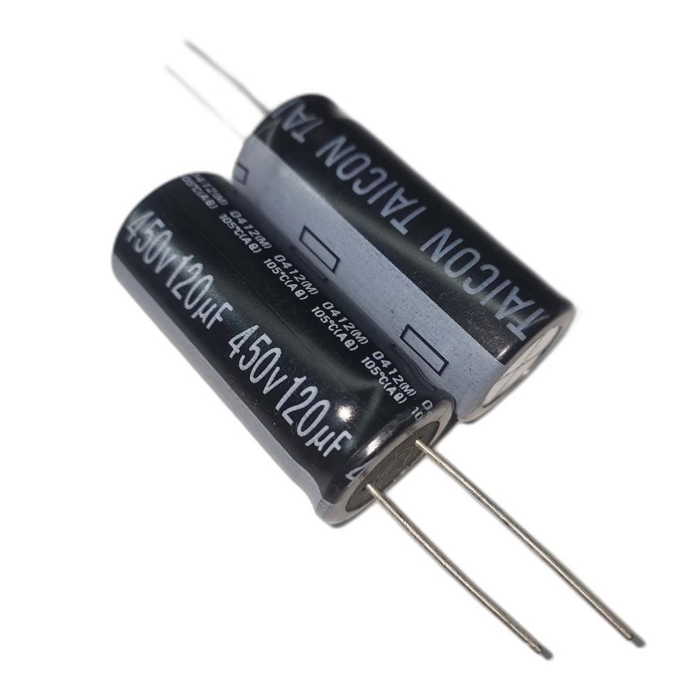 خازن الکترولیتی 120uF / 450V مارک TAICON P(AQ)