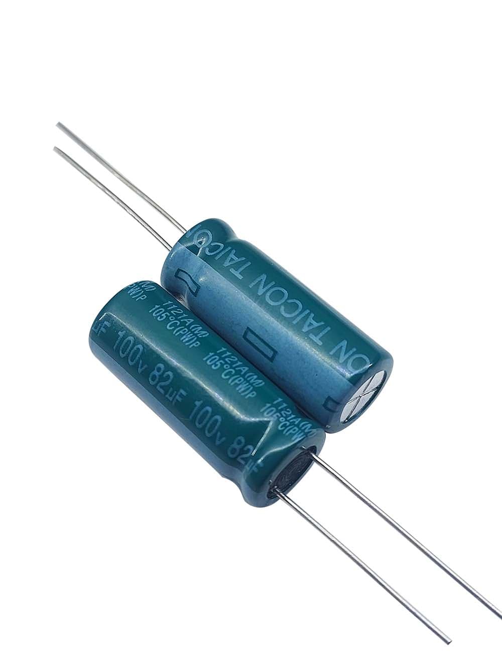 خازن الکترولیتی 82uF / 100V مارک TAICON PZ(PW) — تصویر ۳