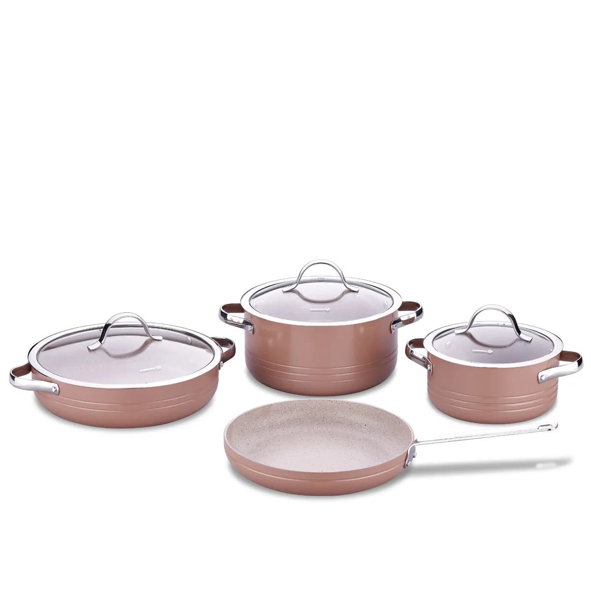 سرویس قابلمه 7 پارچه گرانیت موکایی لینیا کرکماز 2619-6 — تصویر ۲