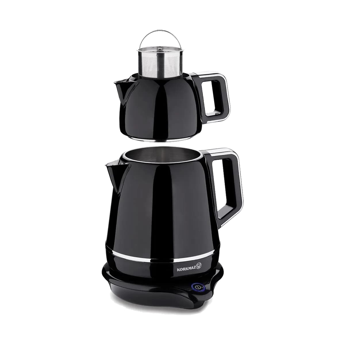 چای ساز اتوماتیک برقی 2000 وات 1.2 + 1.7 لیتر مشکی دمیکس کرکماز 332-04 — تصویر ۴