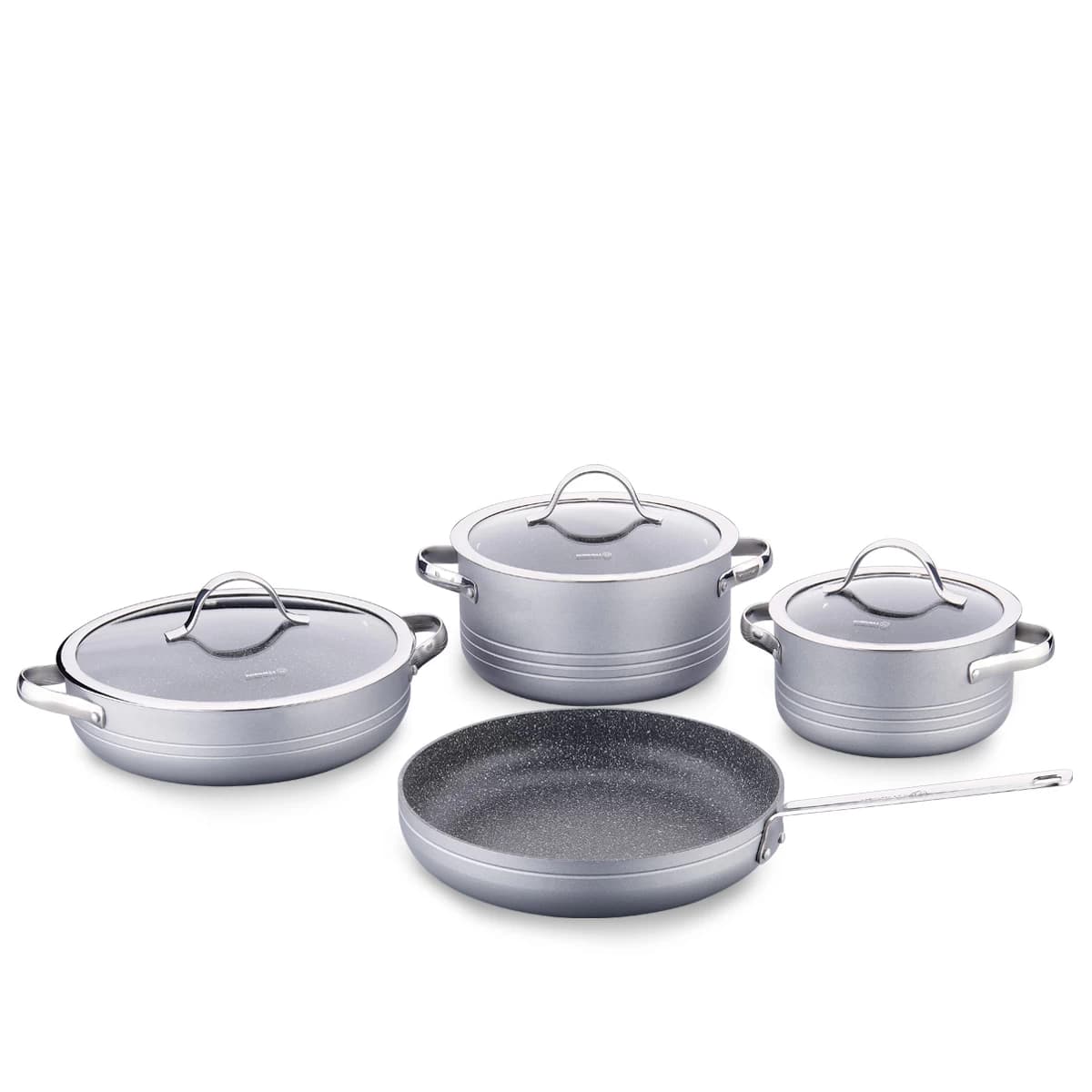 سرویس قابلمه 7 پارچه گرانیت طوسی لینیا کرکماز 2619-3