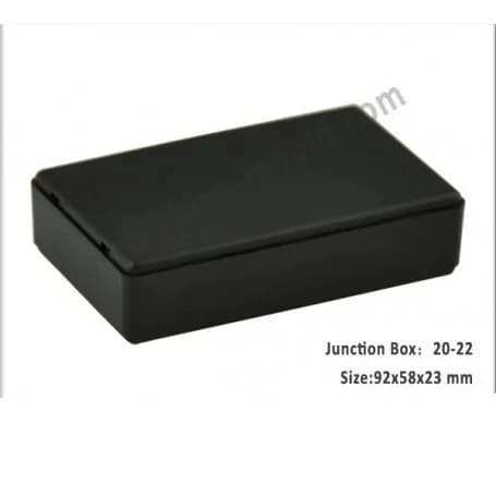 جعبه برد پلاستیکی دو تکه مشکی مدل BMD-A سایز 92x59x23 میلی‌متر – محفظه پروژه الکترونیکی