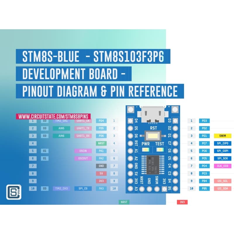 برد توسعه STM8S103F3P6 — تصویر ۵