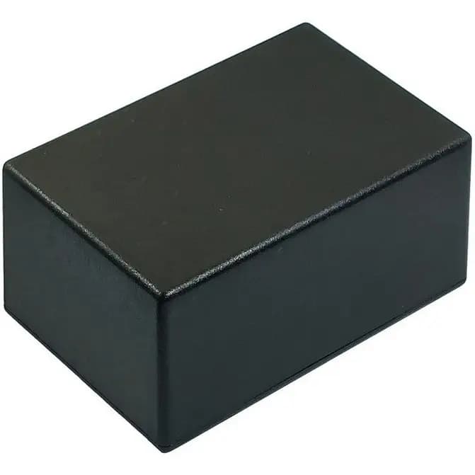 جعبه برد پلاستیکی دو تکه مشکی مدل BMD-A سایز 75x55x33 میلی‌متر – محفظه کوچک پروژه الکترونیکی