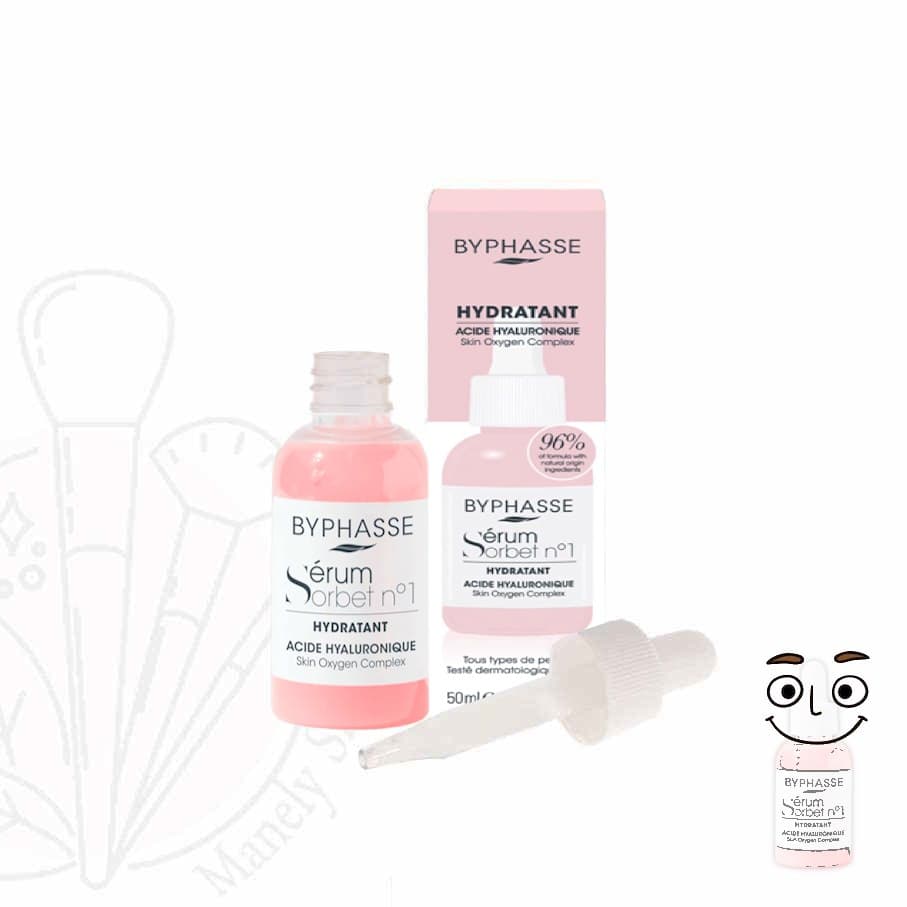 سرم حرفه ای آبرسان صورت بایفاس (اصل اسپانیا) حاوی اسید هیالورونیک BYPHASSE SERUM SORBET Nº 1 HYDRATANT ACIDE HYALURONIQUE Skin Oxygen