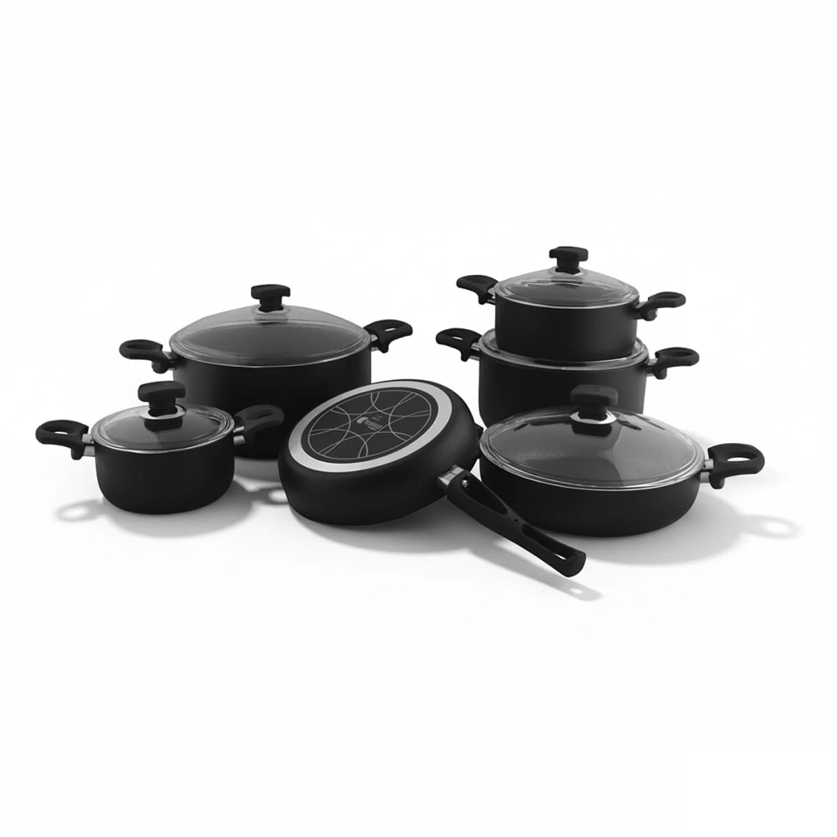 سرویس قابلمه 11 پارچه گرانیت مشکی یورک ریوالد 6501111-0101
