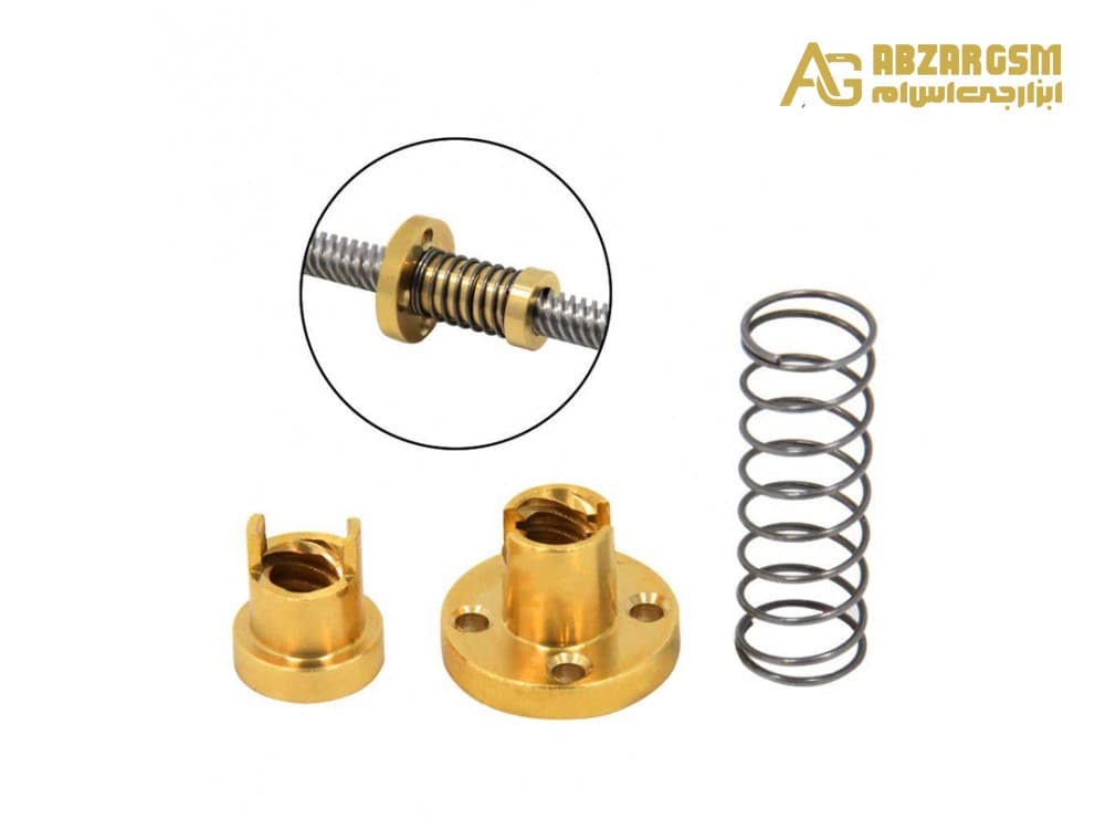 مهره لید اسکرو فنردار 8 میلیمتری – T8 Lead Screw Nut — تصویر ۱۲