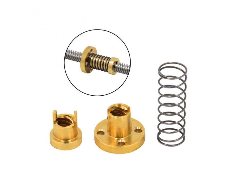 مهره لید اسکرو فنردار 8 میلیمتری – T8 Lead Screw Nut — تصویر ۴