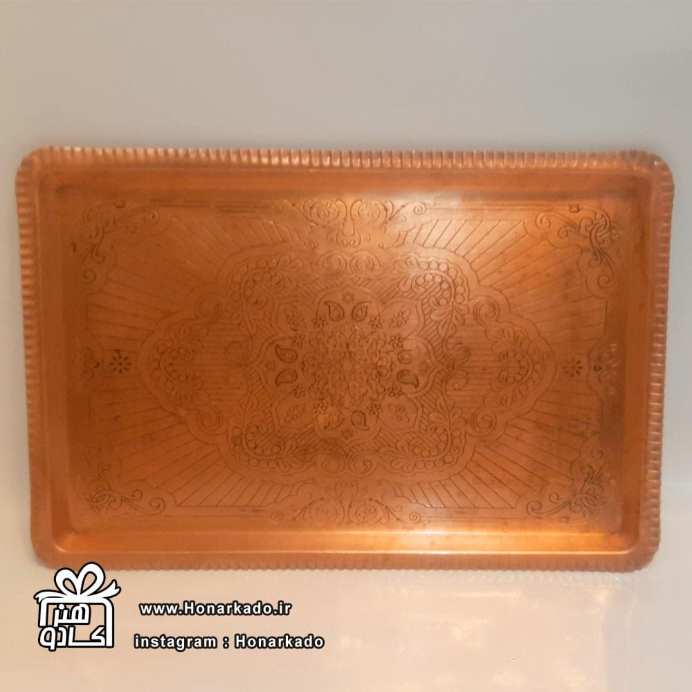 سینی قرمز چهارگوش 32*22 نانو