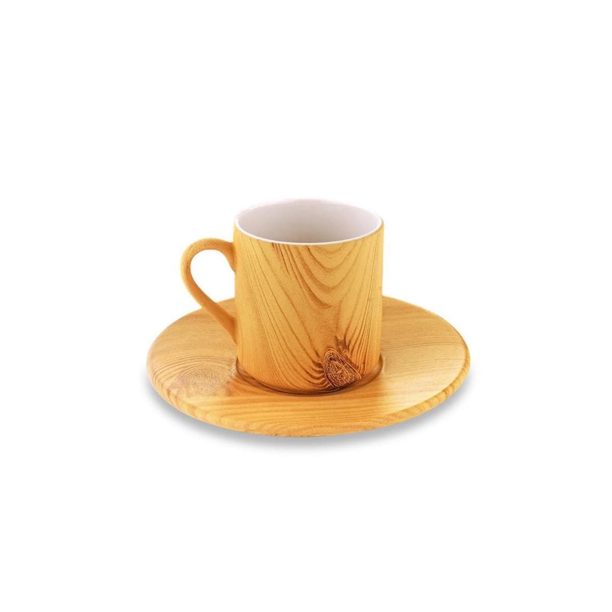 سرویس فنجان و نعلبکی 6 نفره چوبی فیگور بامبوم B4408 — تصویر ۲
