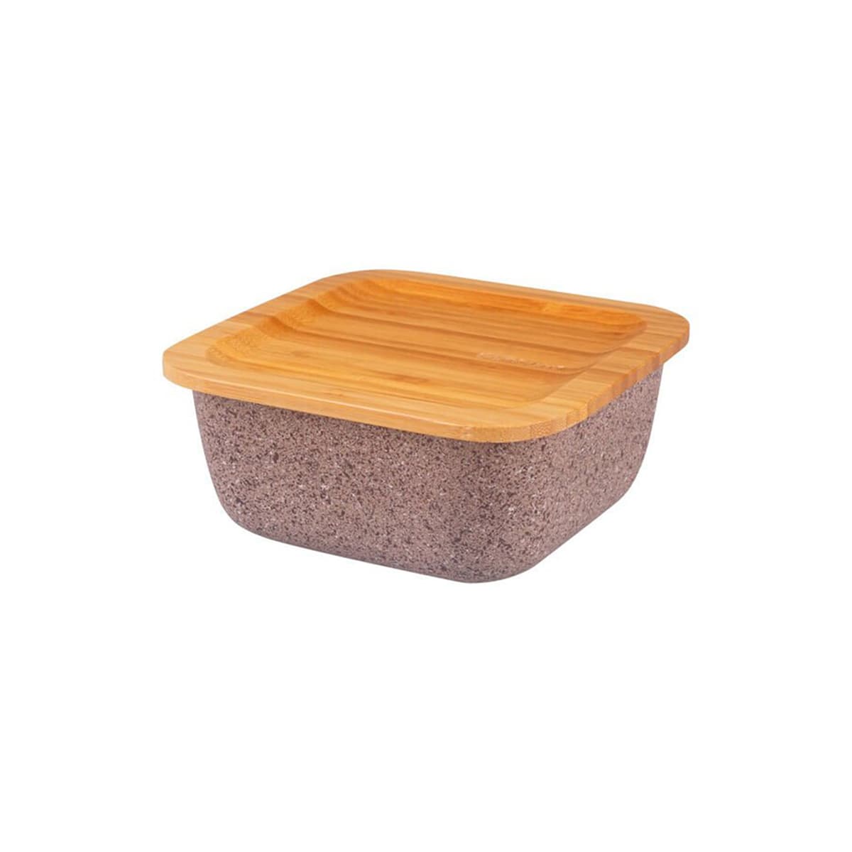 ظرف نگهدارنده غذا گرانیت 12.5 سانتی متر 500 میلی لیتر بژ اسلالوم بامبوم B3772