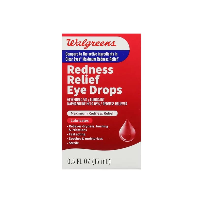 قطره چشم تسکین دهنده قرمزی والگرینز Walgreens