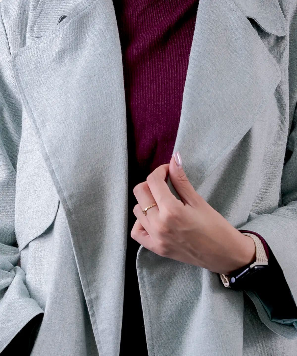 کت پشمی پاییزه زنانه مدل ژیوا — تصویر ۸