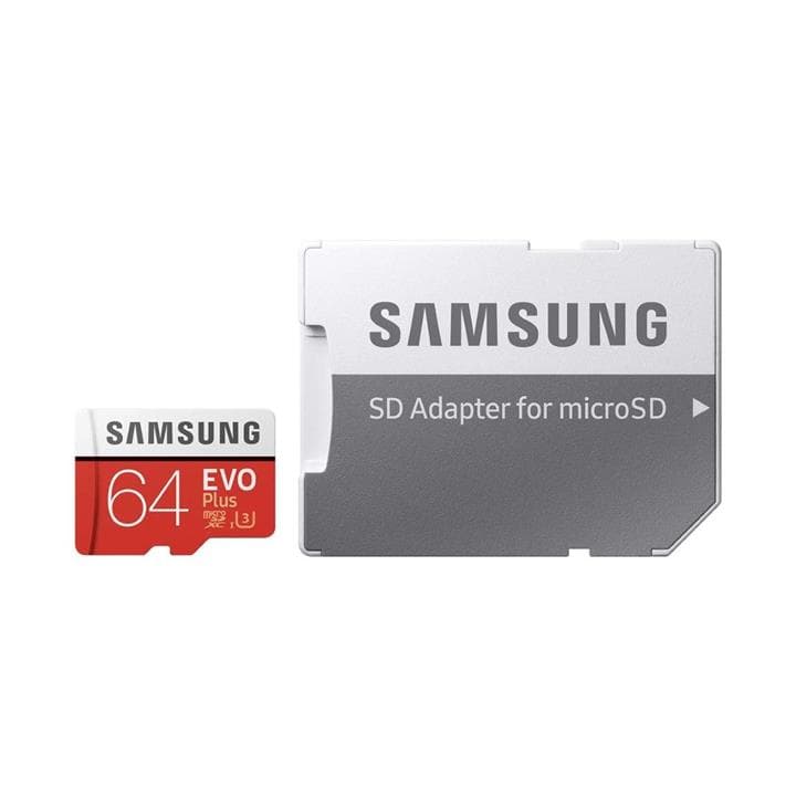 کارت حافظه microSDXC سامسونگ مدل Evo Plus کلاس 10 استاندارد UHS-I U3 سرعت 100MBps همراه با آداپتور SD ظرفیت 64 گیگابایت