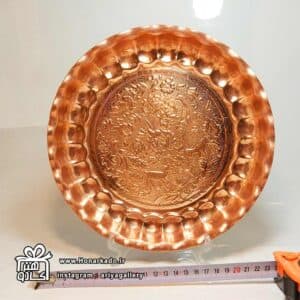 سینی گرد چکشی قرمز-سایز2-25سانت