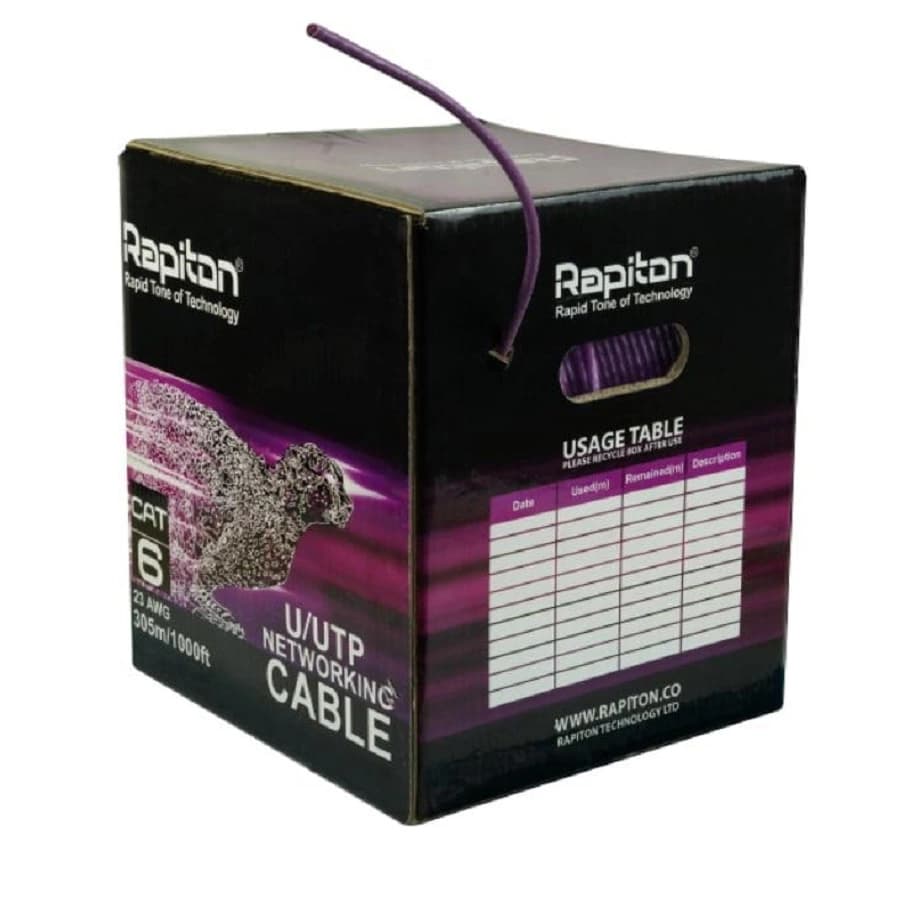 کابل شبکه Rapiton CAT6 UTP PVC 305M