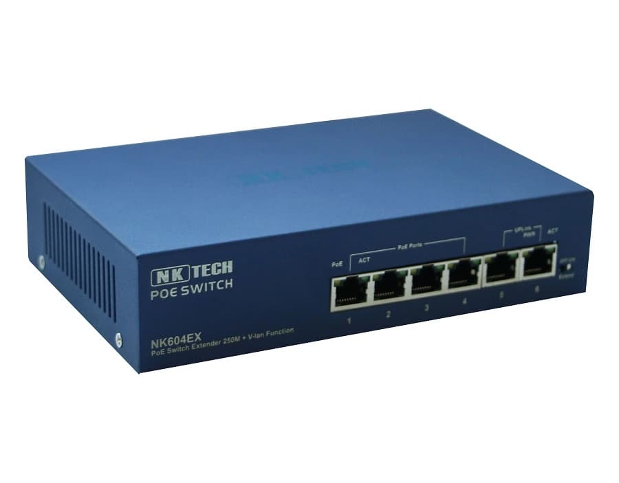 سوئیچ 6 پورت POE مدل NKTECH NK604EX