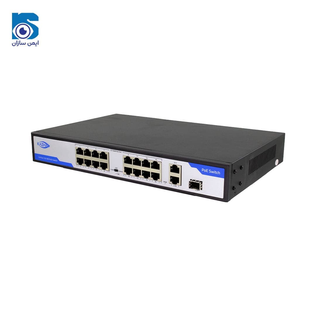سوئیچ PoE کژال KAZHAL KNS-P1621GS-300-E2 — تصویر ۲
