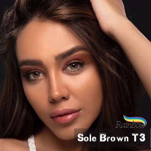 لنز سالانه قهوه ای رینبو آیس | Rainbow Ice Sole Brown 3T