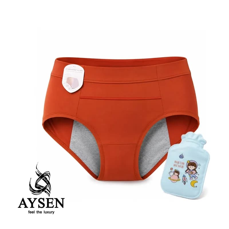 شورتکس وارداتی + کیسه آبگرم کد 100132 Women's pocketed period shorts aysen stor