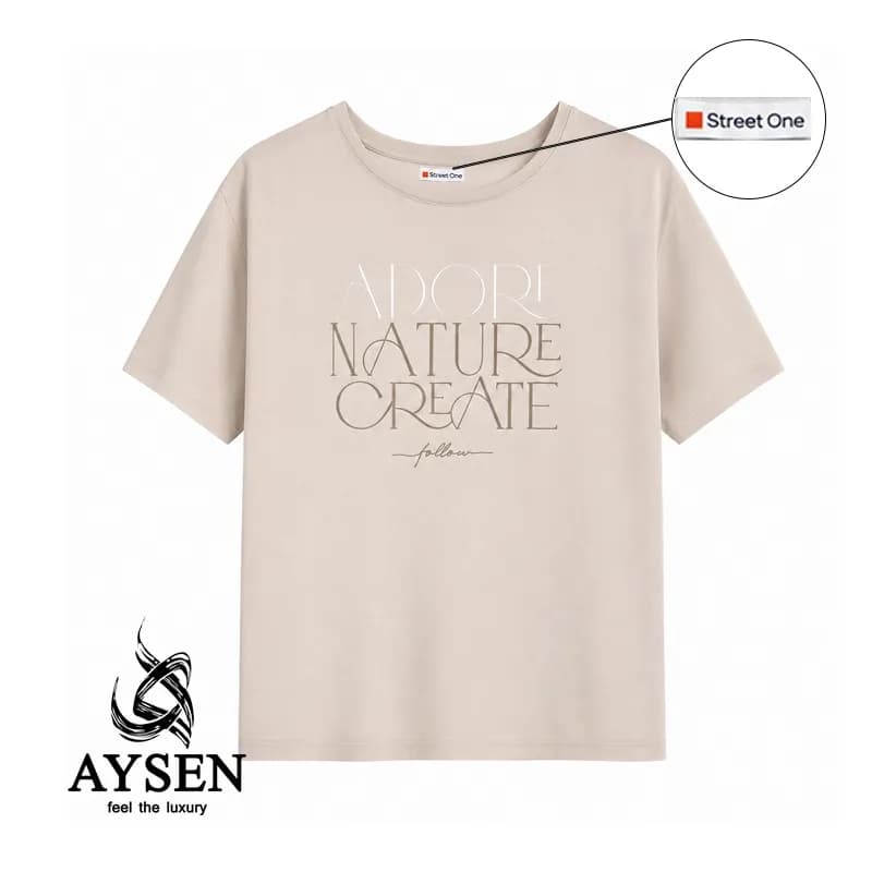 تیشرت ویسکوز استریت وان ترکیه - فری سایز Turkish woven t-shirt Street One Aysen ۲۰۲۱۱۸