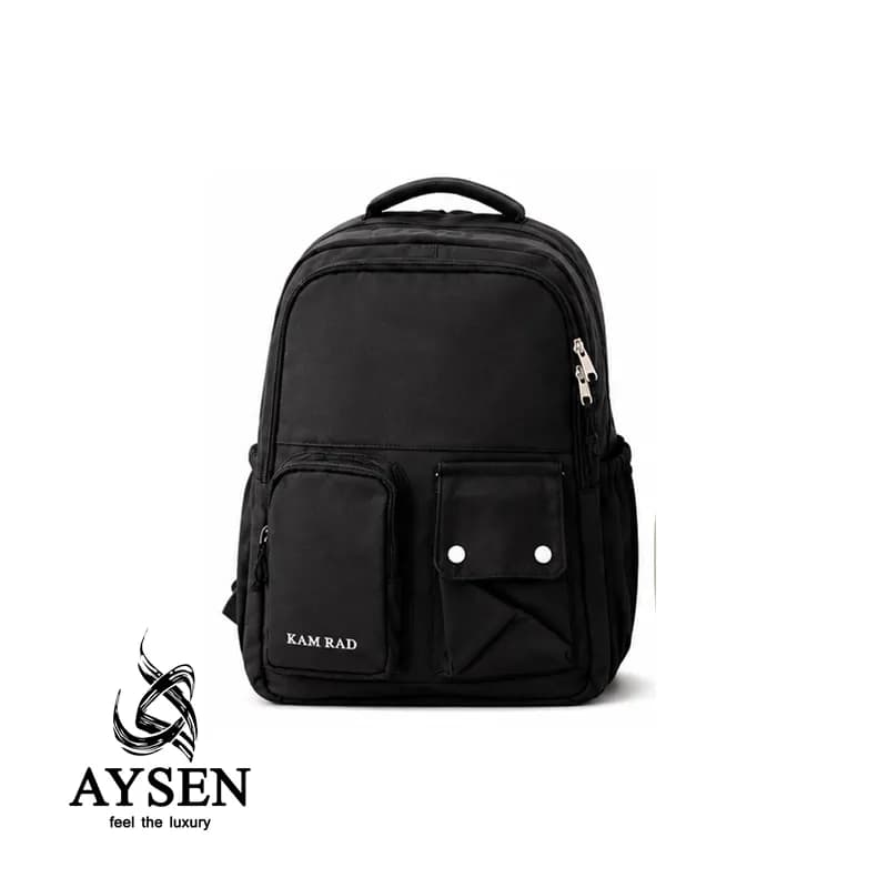 کوله پشتی دخترانه و پسرانه وارداتی مشکی کد 100121 kamrad School Backpack Cream
